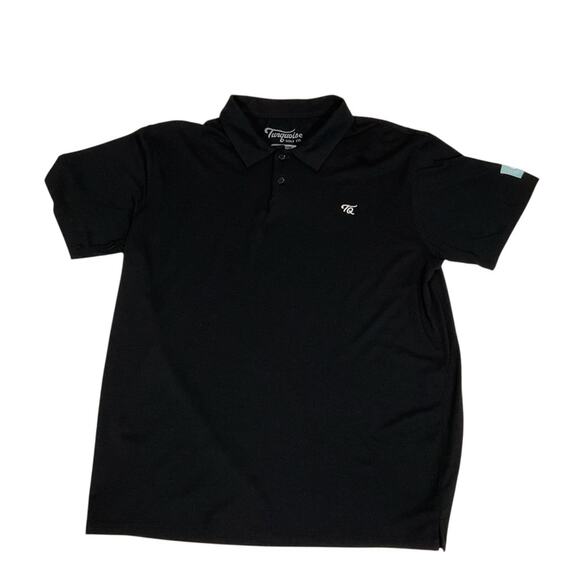 Turquoise Golf Co. Men’s Black Polo Sz Medium - Picture 2 of 5